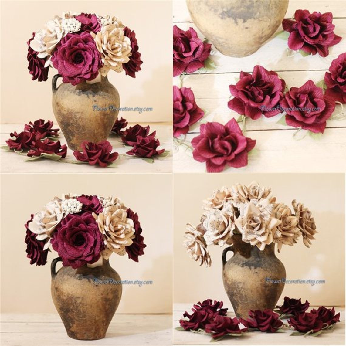 Brooch Bouquet Bridesmaids Bouquet Wedding Bouquet Paper Etsy