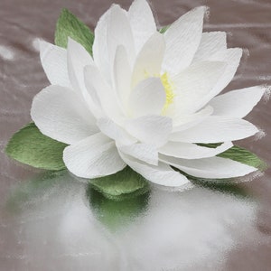 Fiore di loto di carta 3 pezzi, fiori di Natale, decorazioni per matrimoni, loto bianco, loto avorio, loto per matrimoni, decorazioni di loto, loto gigante, lotos