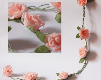 Wedding garland paper wedding garland paper flower garland party garland wedding decor custom garland bridal garland floral garland banner