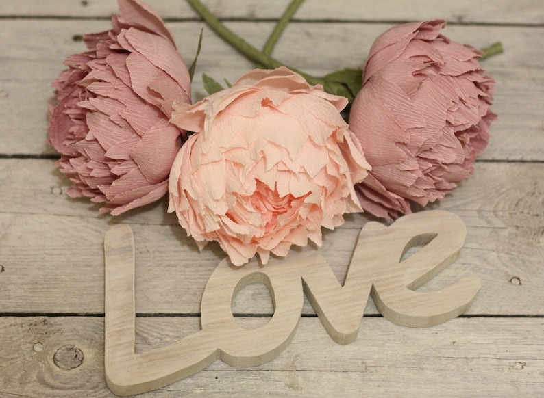 Paper flowers, paper wedding bouquet, bridal bouquet, paper bouquet, bridesmaids bouquets, paper peonies,pink flowers, pink paper flower image 7