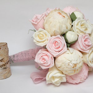 Ramo de flores de papel para bodas, ramo de novia. Hago conjuntos de boda personalizados.