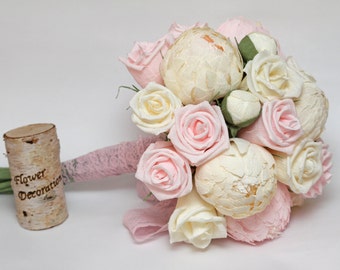 Wedding Paper Flower Bouquet, wedding bouquet. I make custom wedding sets