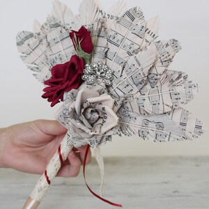 Paper feather bouquet sheet music bouquet image 2