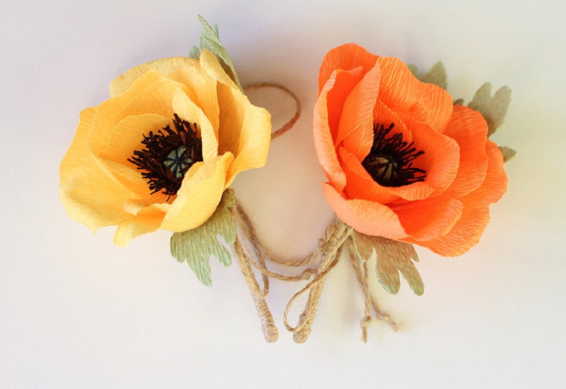 Boutonniere poppies boutonniere buttonholes wedding boutonnieres mens wedding flowers poppy buttonhole wedding poppies paper flowers grooms