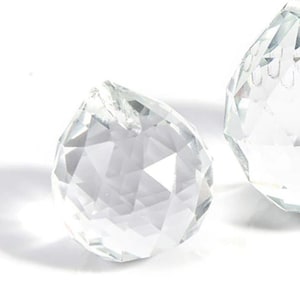 Faceted crystal ball 20 mm transparent feng shui suncatcher, suncatchers, sun prisms, rainbow, carolune, sun catcher