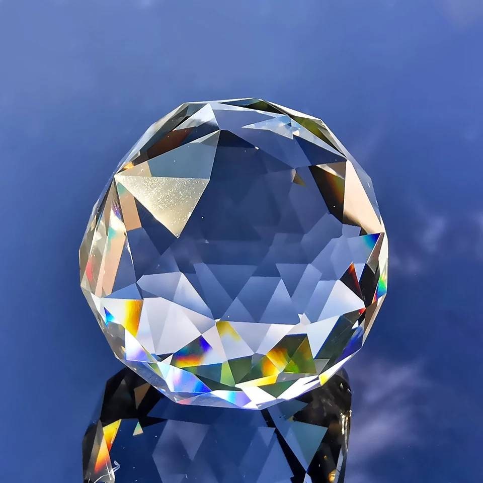 FONMY Boule d'observation en spirale en spirale – Spinner décoratif  attrape-soleil arc-en-ciel Maker cuivre double spirale avec boule de  cristal bleu