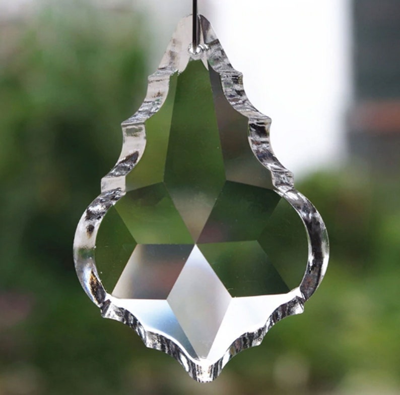 Art Collectibles Glass Art Vintage 75 Mm Suncatcher Feng Shui Transparent Large Faceted Crystal Diamond Glass