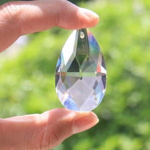 Faceted crystal drop 28 mm suncatcher feng shui transparent DIY creation sun catcher suncatcher different colors