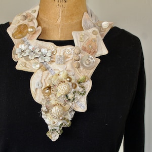 Collage Bib Necklace - &quot;She Wore Poetry Around Her Neck!&quot;