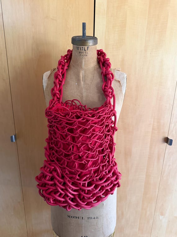 Designer Rosanna Contadini Clutch Handbag from Italy -"Neoprene Yarn Wonder"