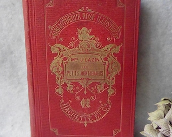 Red Romantic French Book "Les Petits Montagnards", Literature, Author, France, Child, Novel, Victorian, Morality, Shabby, Catholic, Youth