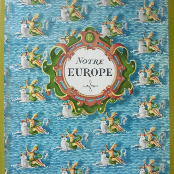 French Vintage Decorative Book OUR EUROPE, Textbook, School book, Child, Guide, Culture, European, Manual, History book, Geography, France