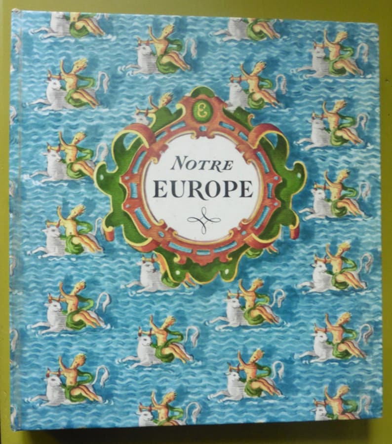 French Vintage Decorative Book OUR EUROPE, Textbook, School book, Child, Guide, Culture, European, Manual, History book, Geography, France image 1