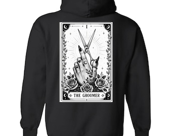 Groomer Tarot Zip up Hoodie Dark