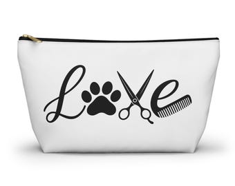 Pet Grooming Love Accessory Pouch | Makeup Bag