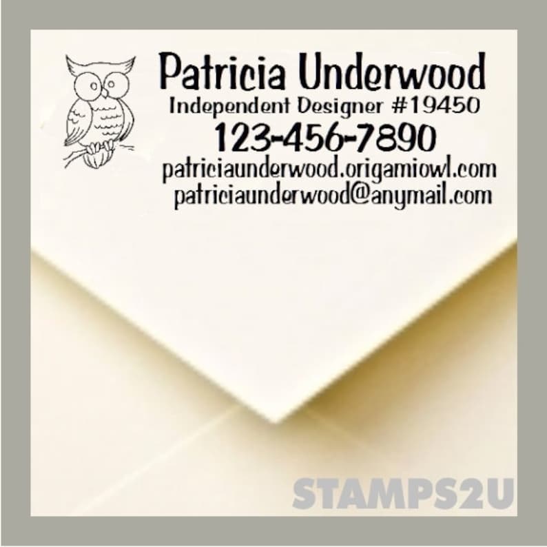 Origami Owl Designer Pre Inked stamp to use for your invoices and Catalogs 2770--No Separate Ink Pad---STOP USING LABELS