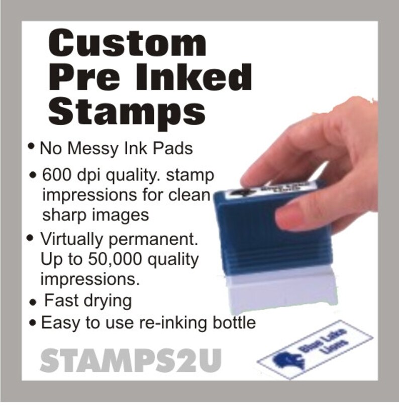 Origami Owl Designer Pre Inked stamp to use for your invoices and Catalogs 2770--No Separate Ink Pad---STOP USING LABELS