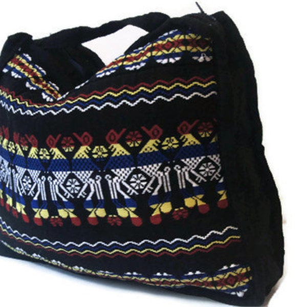Vintage Aztec Shoulder Bag Tribal Morrcan Style bag Mexican Culture Style Book Bag.