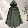 Medieval Hooded Velvet Cloak, Vintage Renaissance Ranger Cape, Halloween Cosplay Costume
