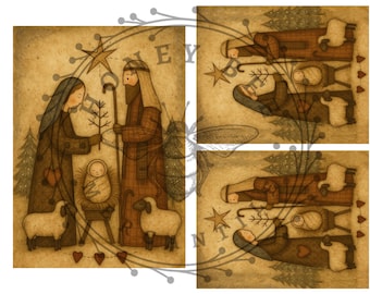 原始的な宗教的なクリスマスのキリスト降誕の赤ちゃんイエスの美しい