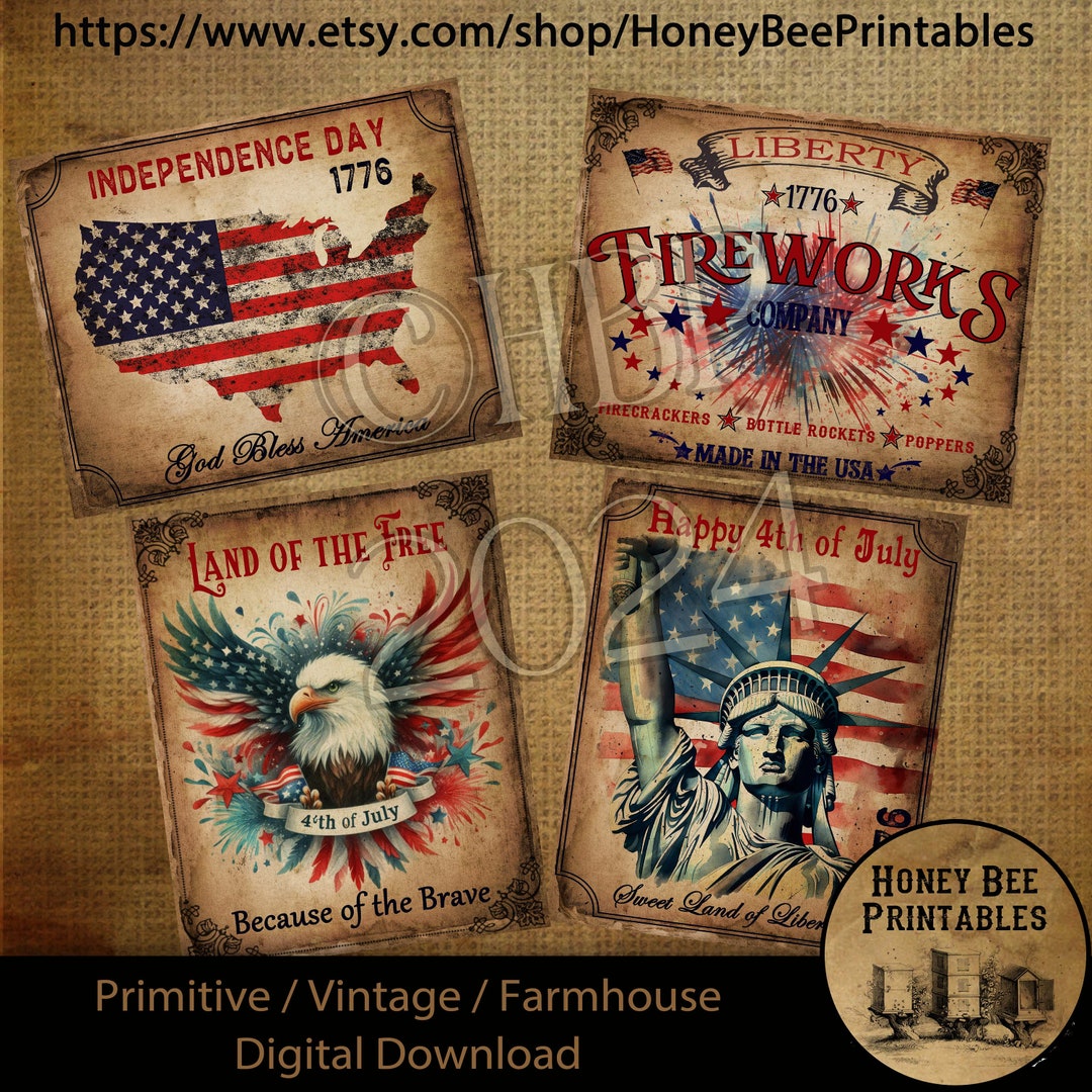 Vintage Primitive Farmhouse Digital Download Printable Decoupage ...
