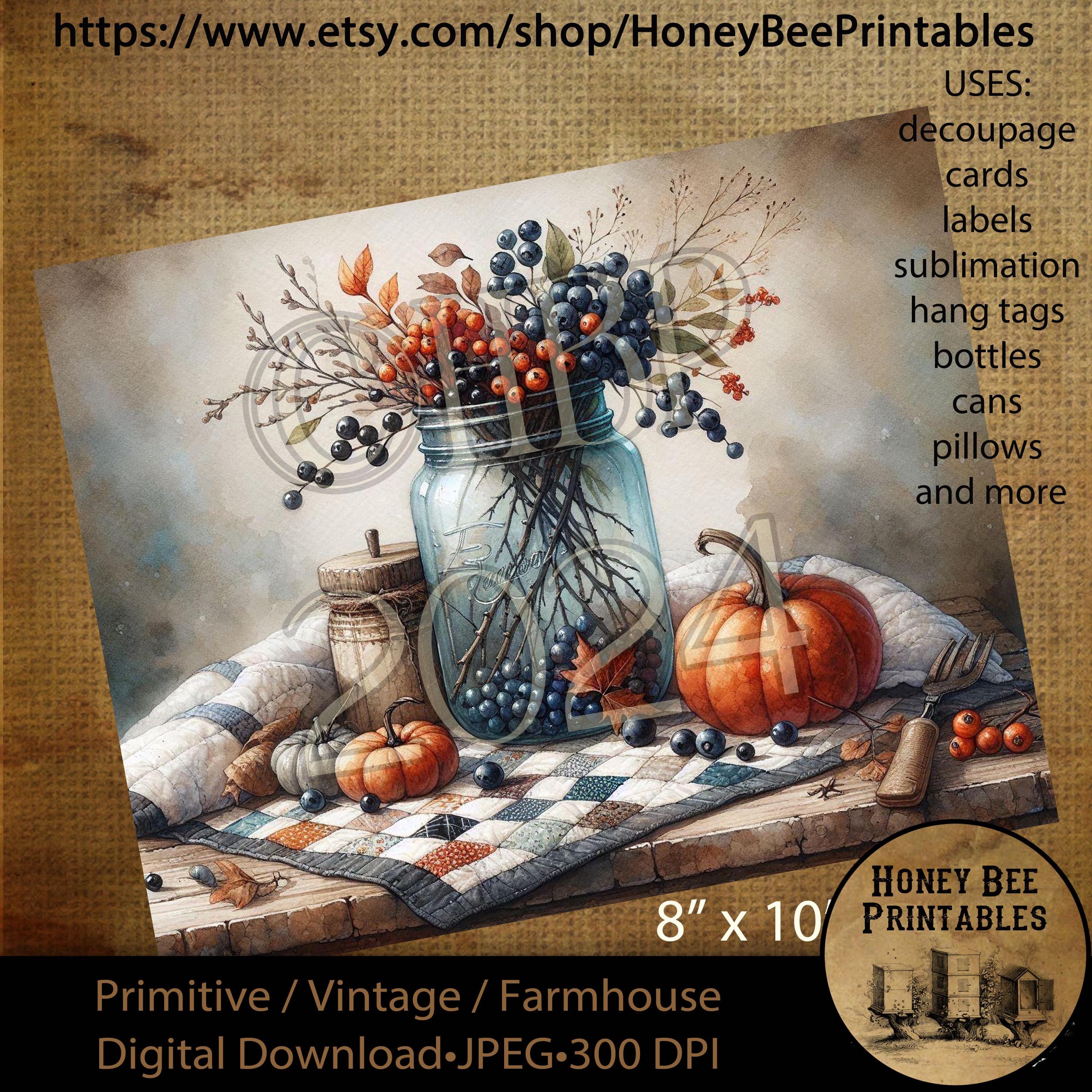 デジタルダウンロード、印刷可能、デコパージュ、ヴィンテージ