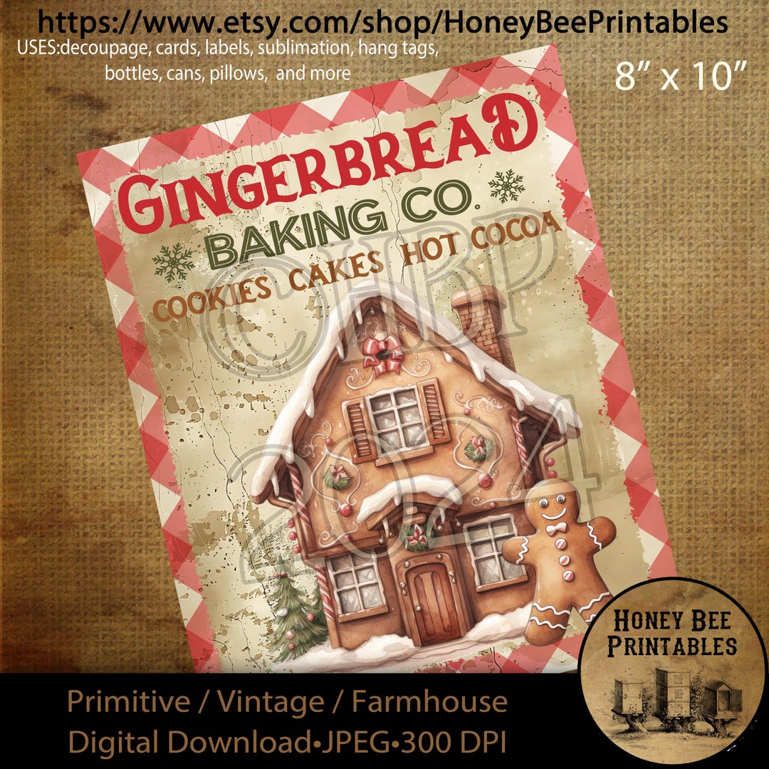 Digital Download, Printable, Decoupage, Primitive, Farmhouse, Craft ...