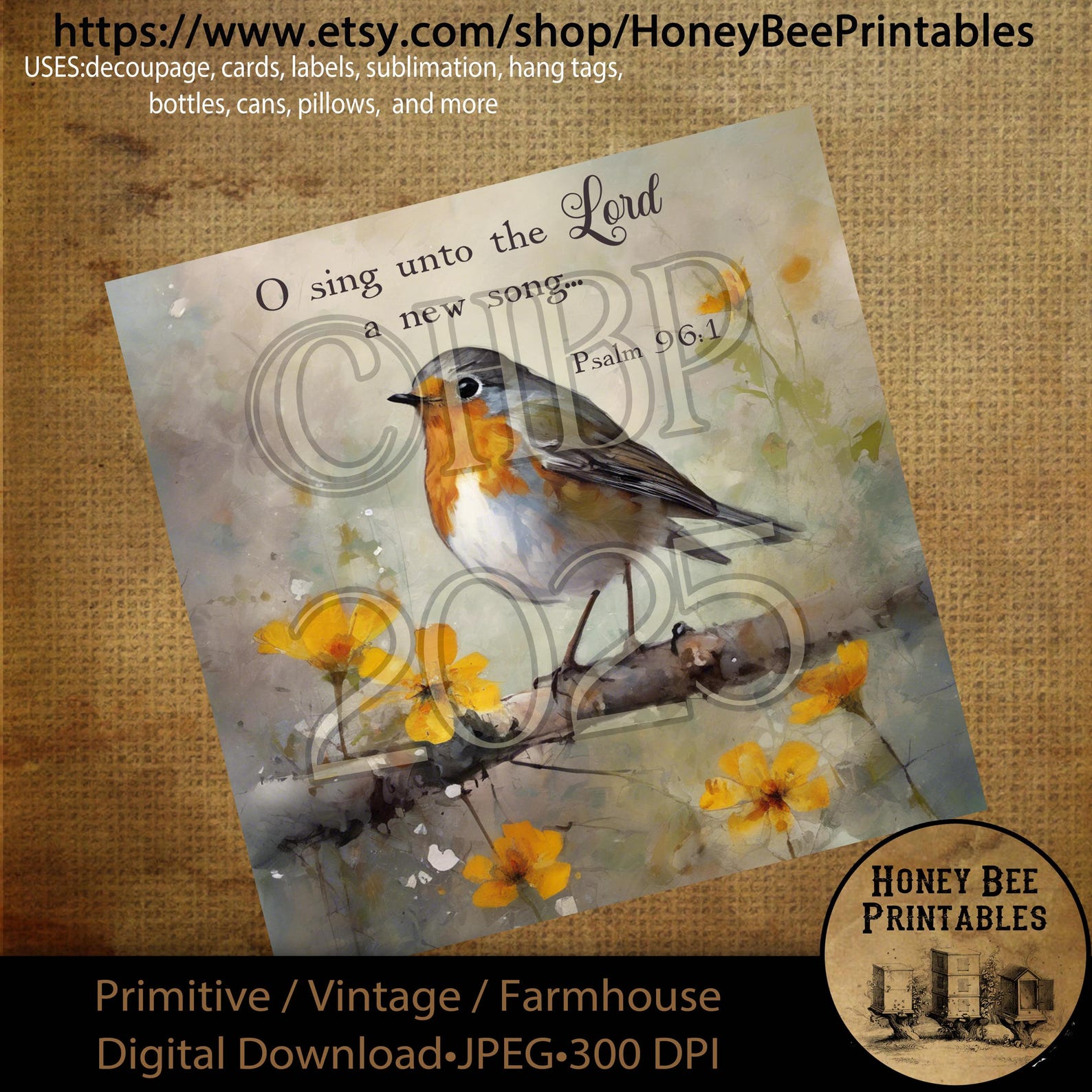 Digital Download, Printable, Decoupage, Primitive, Vintage, Spring ...