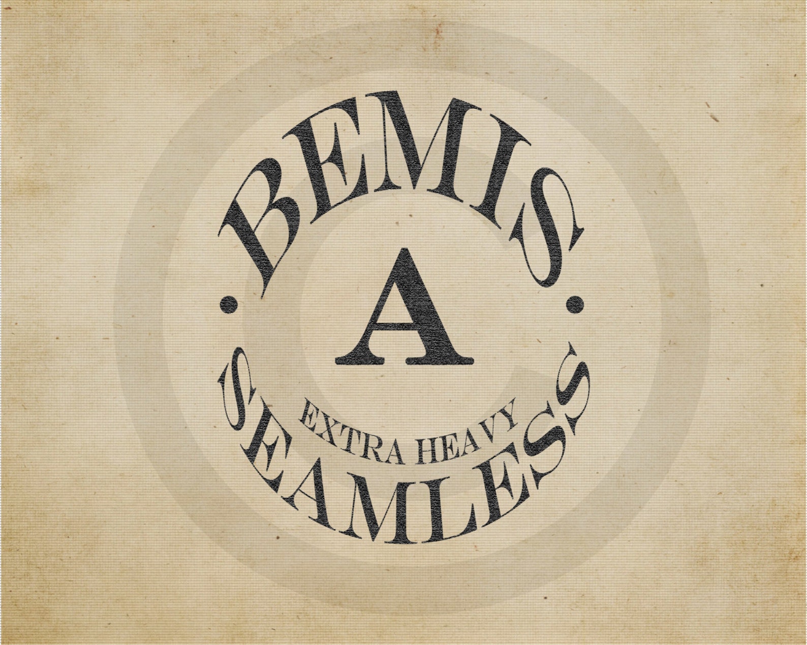 Primitive Vintage Bemis A Seamless Grain Feedsack Feed Sack Logo ...