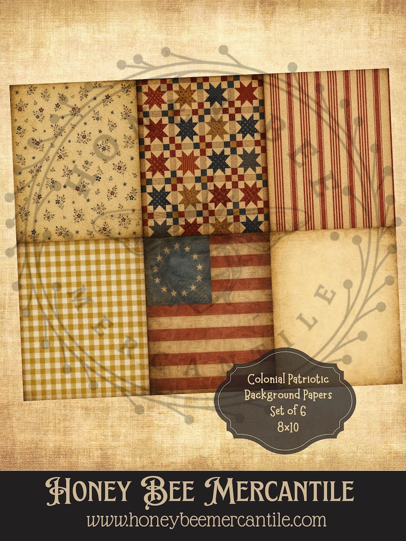 Colonial Patriotic Backgrounds, Set of 6 8x10s, Digital Download ...