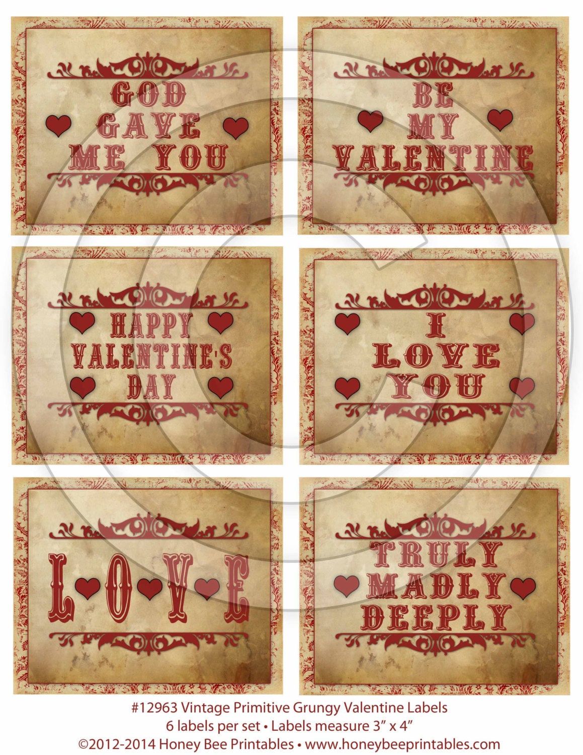 Primitive Valentine Kitchen Pantry Farmhouse Labels Logo Printable ...