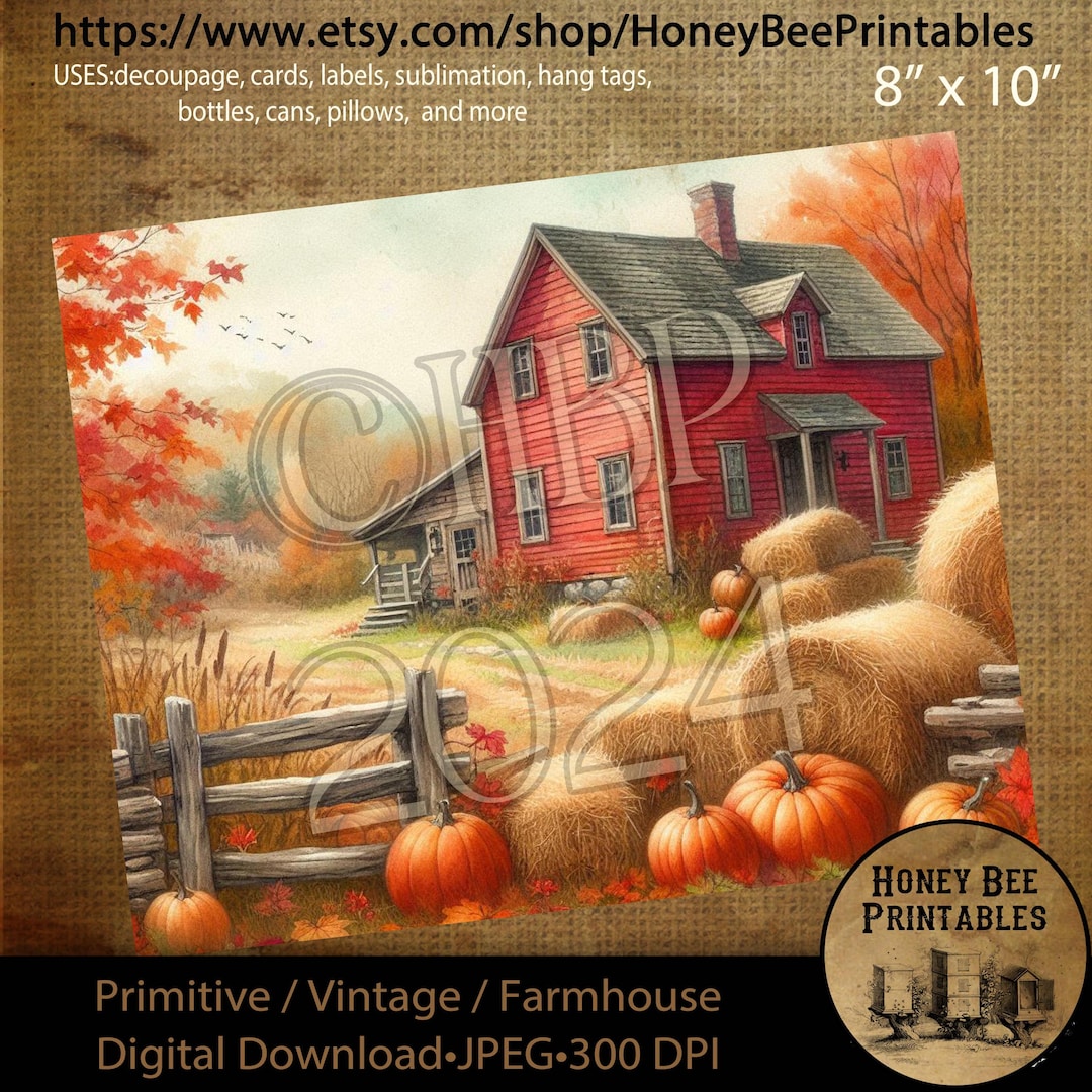 Digital Download, Digital Art, Printable, Decoupage, Primitive, Craft