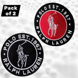 Polo Ralph Lauren Embroidered Horse Logo Patches (Set of 2)
