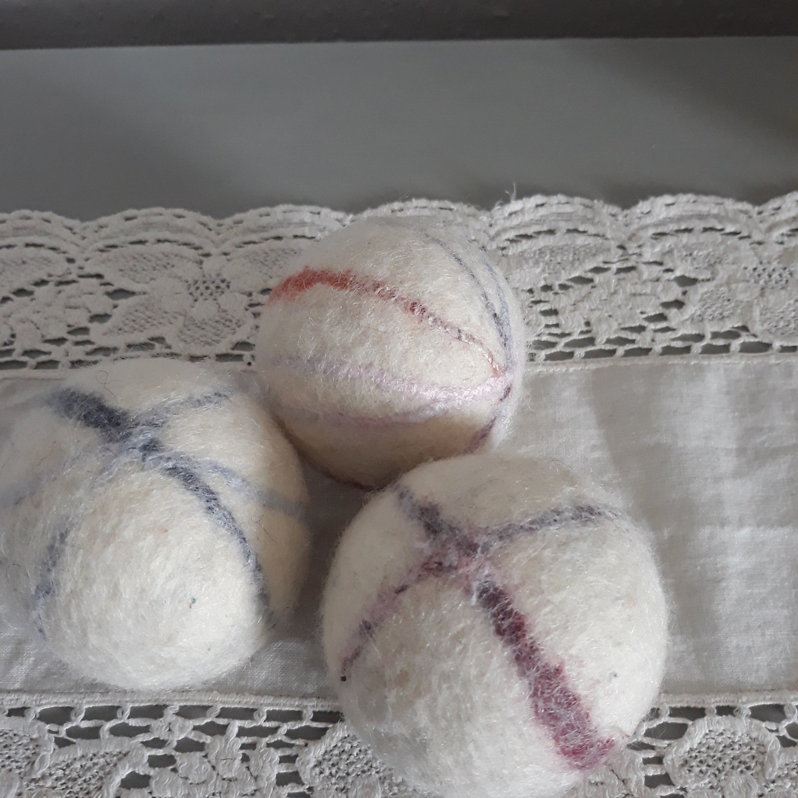 Wool tumble dryer balls. Etsy