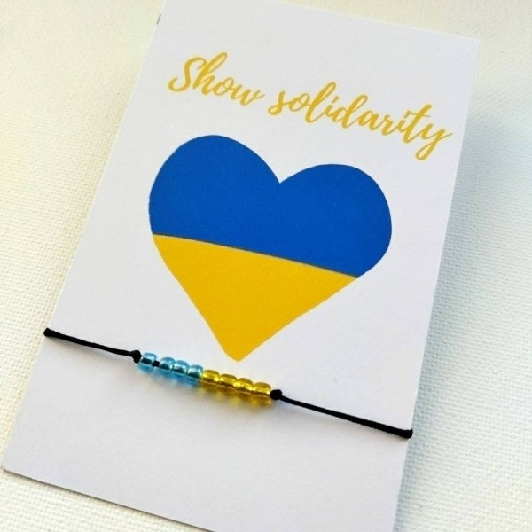 Freundschaftsarmband Hilfearmband Ukraine Spendenarmband solidarity bracelet Ukraine