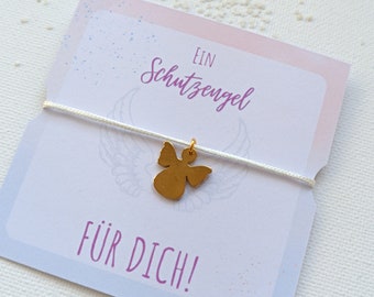 Armband mit Engel Anhänger Edelstahl silber gold  Geschenk Kommunion Konfirmation Taufe Geburtstag Junge Mädchen Kinderarmband Schutzengel