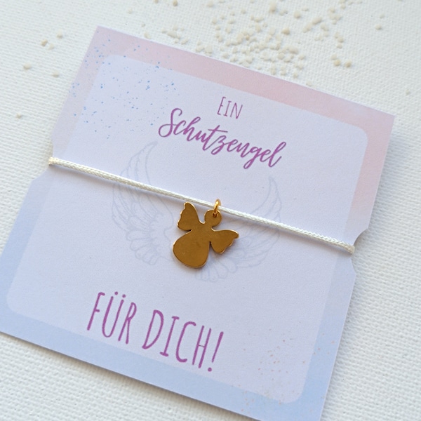 Armband mit Engel Anhänger Edelstahl silber gold  Geschenk Kommunion Konfirmation Taufe Geburtstag Junge Mädchen Kinderarmband Schutzengel