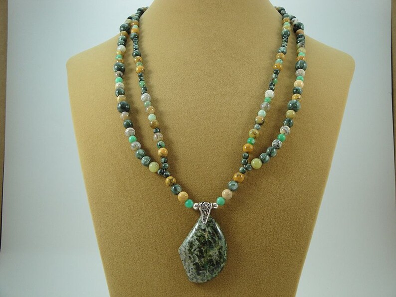 Natural Seraphinite Yellow Moss Agate Green Chrysoprase | Etsy