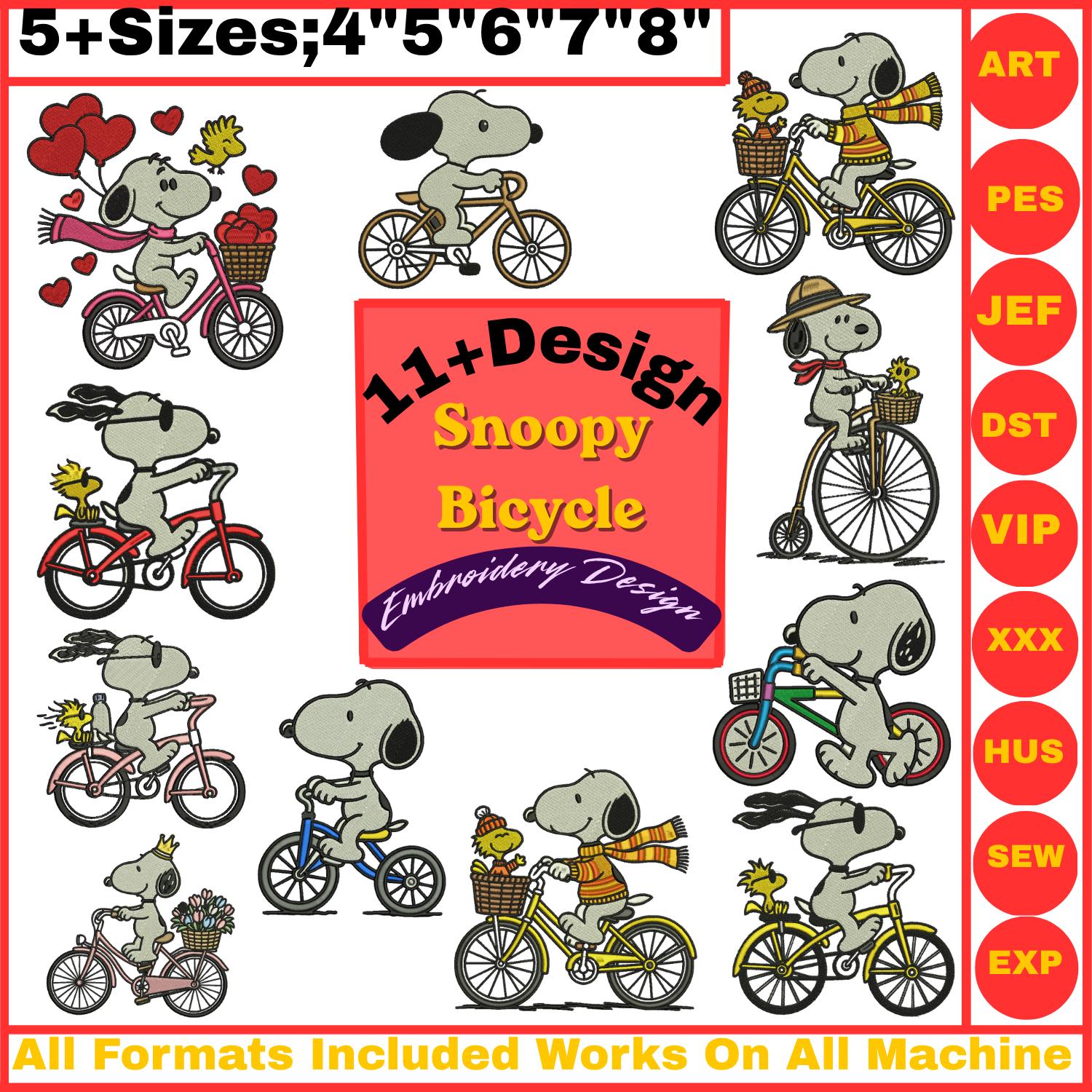 bicycle スヌーピー2つセット Snoopy on Bicycle - Etsy