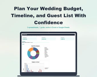 Wedding Budget & Planning Toolkit | Excel/Google Sheets (Digital Download)