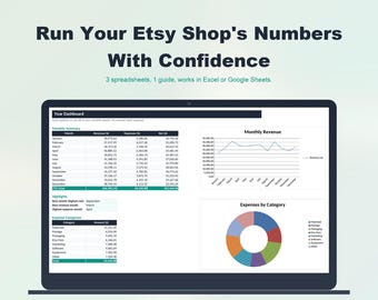 Etsy Seller Bookkeeping Toolkit | Profit, Orders, Inventory Tracker (Excel/Sheets)