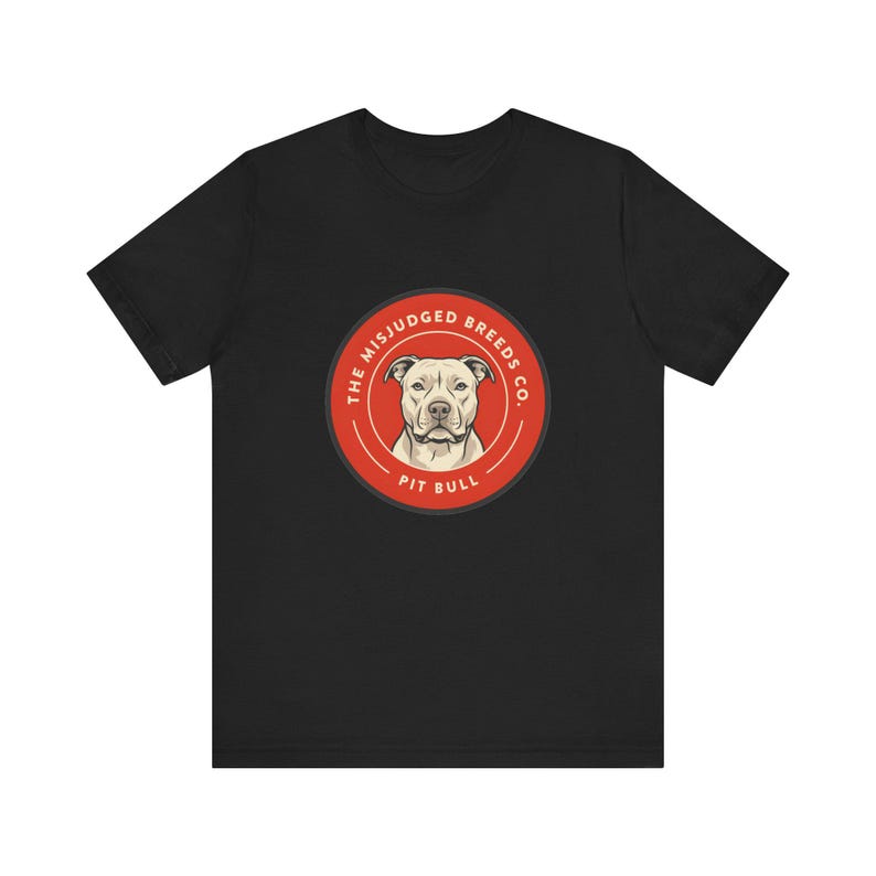 T-shirt pour propriétaire de pitbull | Design du badge Misjudged Breeds Co. (Unisexe) image 3