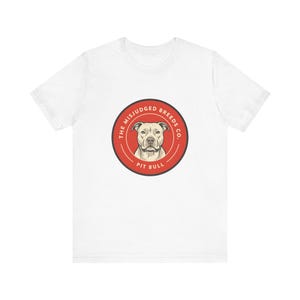 T-shirt pour propriétaire de pitbull | Design du badge Misjudged Breeds Co. (Unisexe) image 2