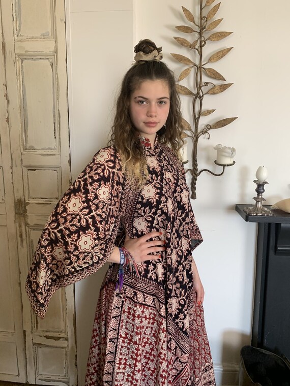 Ayesha Davar / Rare / 1970s / Kaftan / Dress / Ind