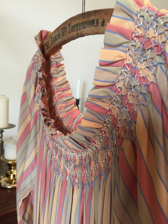 Vintage 1980s Silk Stripe / Anna Belinda / Hand Ma