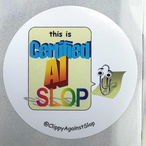 Anti-AI-sloppklistermärken
