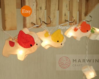 Limited Multi Colour Mulburry Paper String Lights Dog Fairy Lights Bedroom Home Decor Living Room Wall Hanging Lights Decor Dorm Lights Game