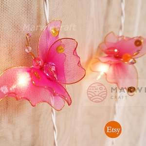 Multi String Lights Butterfly Fairy Lights Bedroom Home Decor Living Room Wall Hanging Lights Wedding Decor Dorm Lights Nursery Kid Room