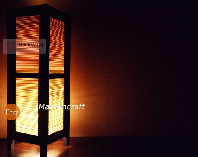 Limited Asian Oriental Craft Bamboo Japanese Lamp Zen Bedside Lamp Floor Table Lamp Paper Japanese Light Lamp Shades Bedroom Home Decor Room