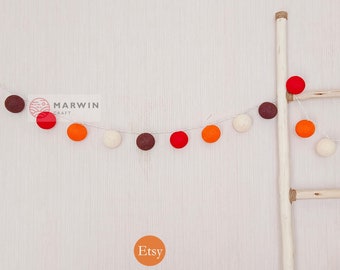Sunset String Lights Cotton Balls Fairy Lights Bedroom Home Decor Living Room Wall Hanging Lights Wedding Decor Dorm Lights Battery & Plug